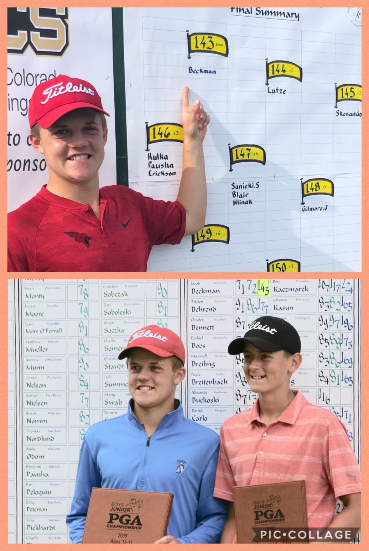 Jacob Beckman | 2019 WPGA Junior Championship boys winner